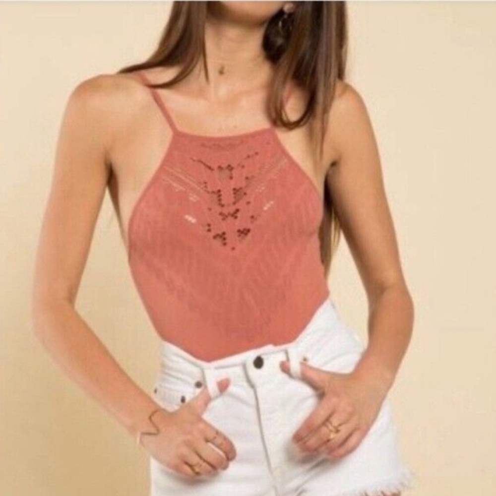 Free People Intimately FP Women's Solstice Seamless Bodysuit XS S Copper NWOT